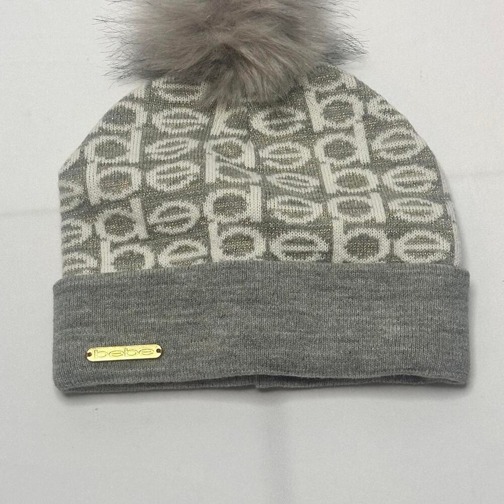 Bebe Light Grey Cute Vintage Hat